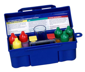 5-wayTest Kit لحمام السباحة والمنتجعات الصحية PH ، CL ، البروم ، القلوية ، الطلب على الأحماض