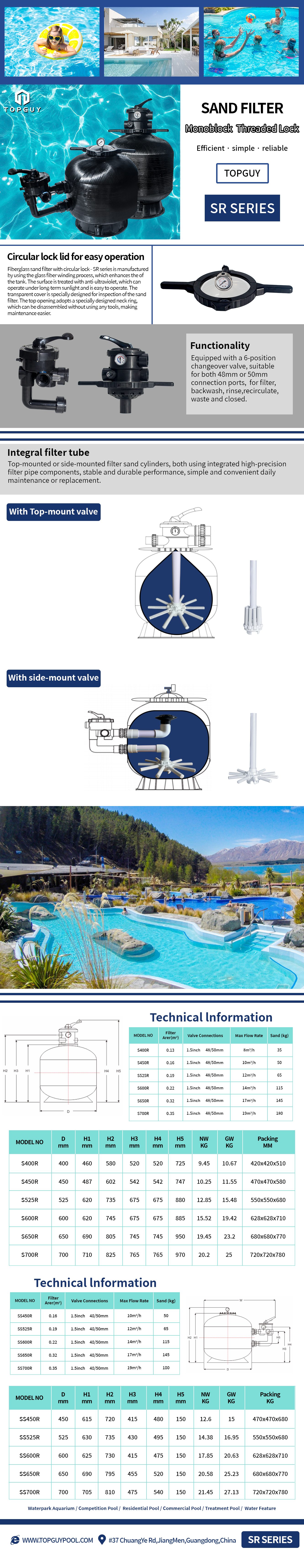 مرشح الرمل للسباحة